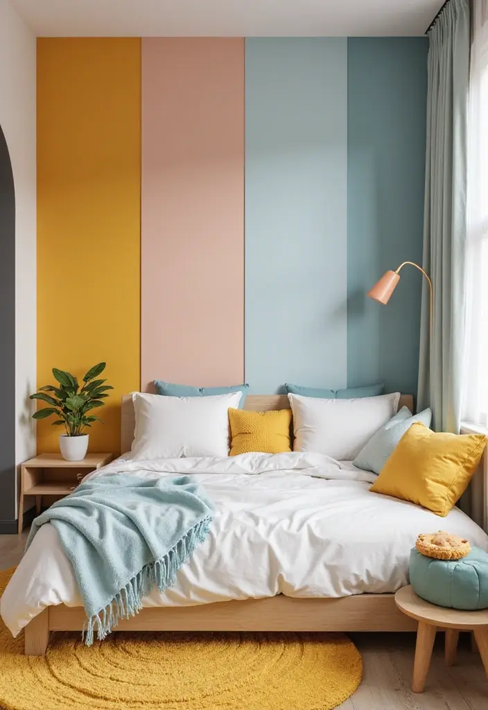 25 Kids Bedroom Paint Ideas That Make Walls Come Alive - 19. Cool Color Blocking